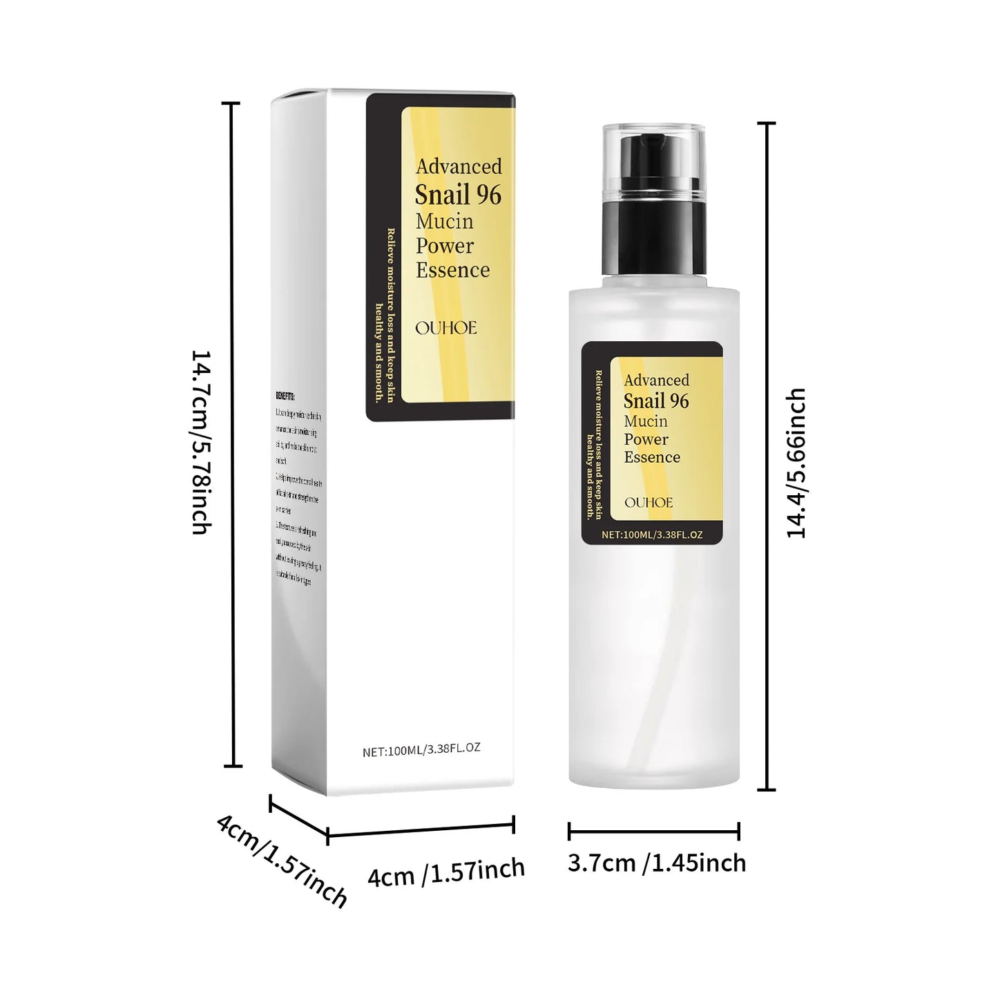 Glowksin Korean Advanced Snail 96 Mucin Serum 100ml