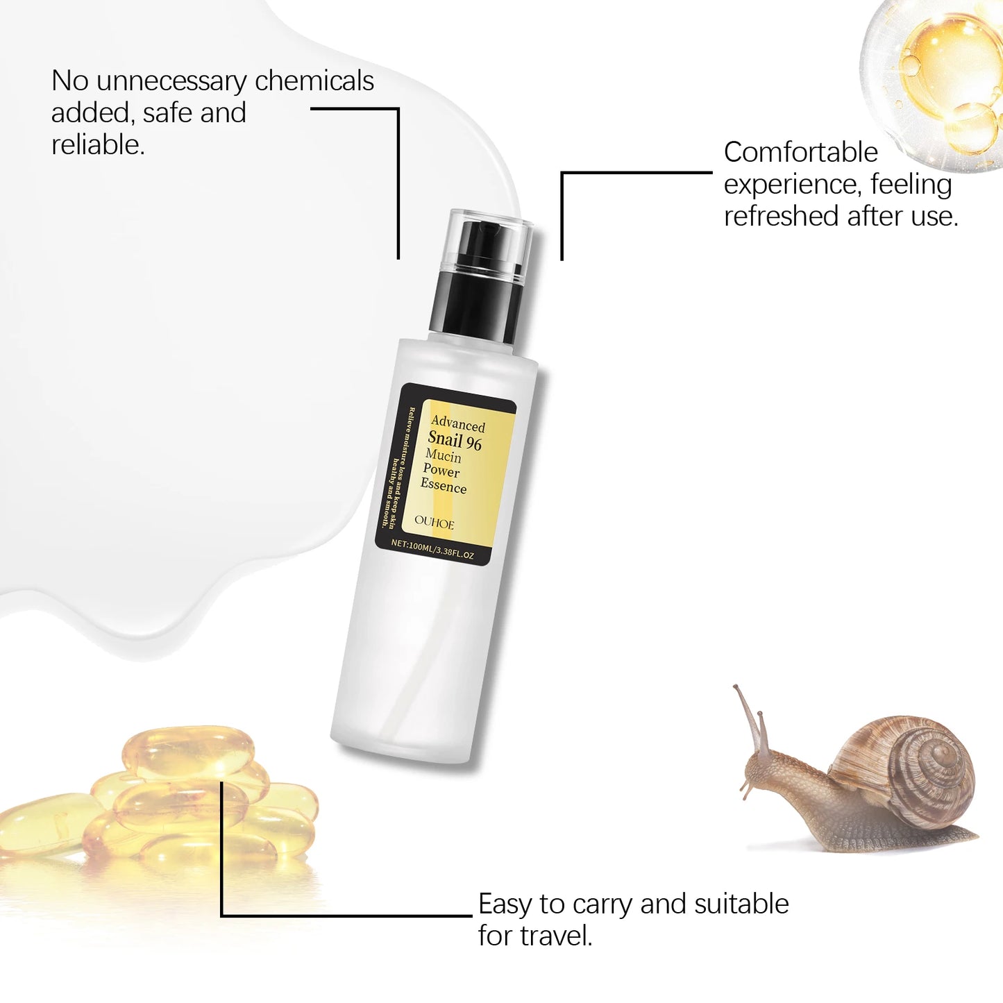 Glowksin Korean Advanced Snail 96 Mucin Serum 100ml