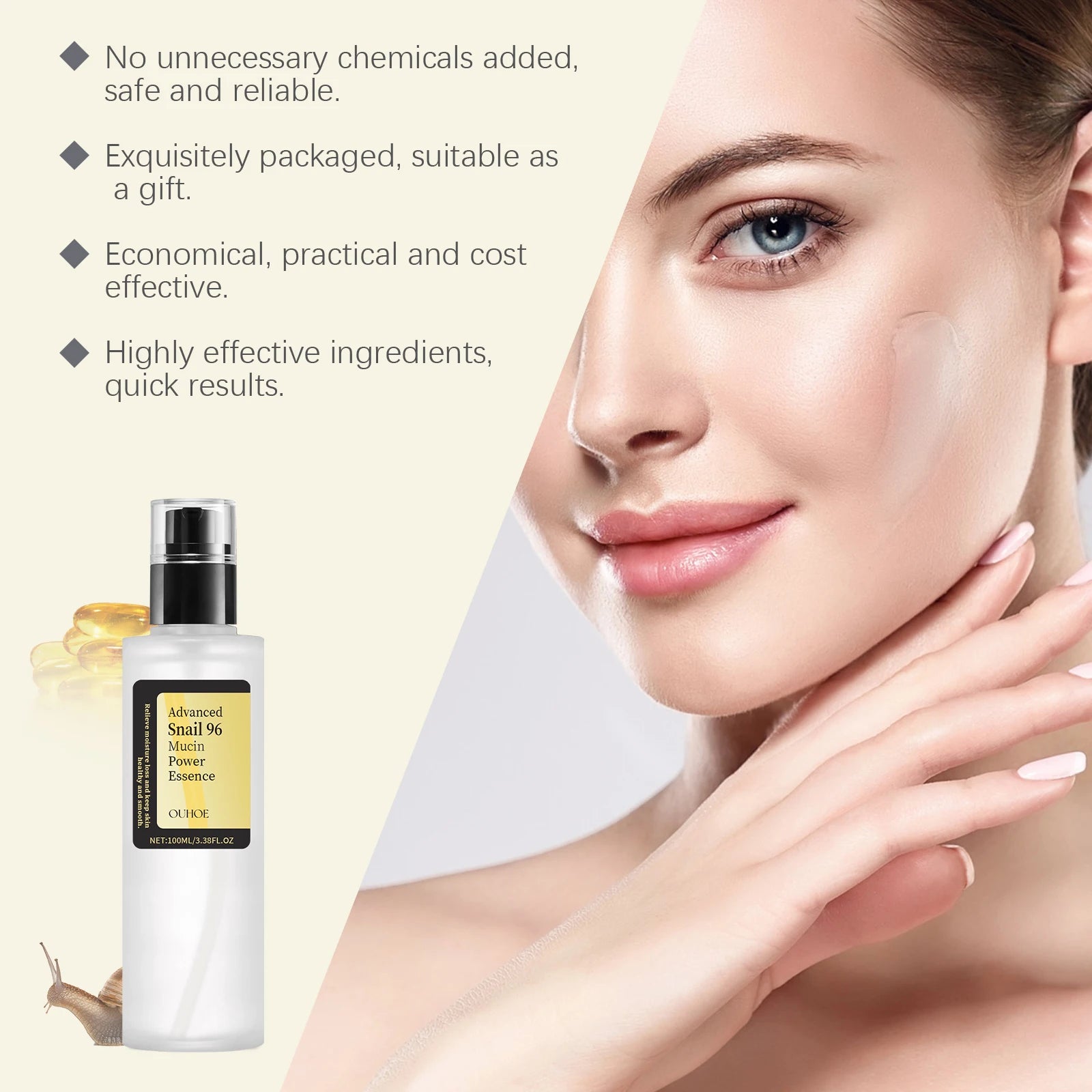 Glowksin Korean Advanced Snail 96 Mucin Serum 100ml